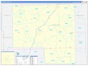 Livingston County, IL Wall Map Zip Code Basic Style 2023