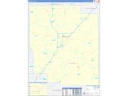 Logan County, IL Wall Map Zip Code Basic Style 2023