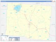 Logan County, OH Wall Map Zip Code Basic Style 2022