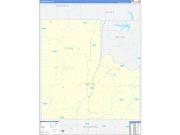 Logan County, OK Wall Map Zip Code Basic Style 2023