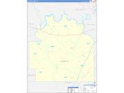 Lowndes County, AL Wall Map Zip Code Basic Style 2022