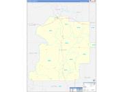 Marengo County, AL Wall Map Zip Code Basic Style 2022