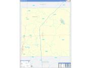 Marion County, IL Wall Map Zip Code Basic Style 2023