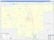 Marion County, OH Wall Map Zip Code Basic Style 2022