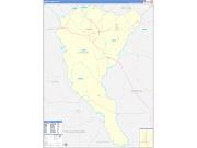 Marion County, SC Wall Map Zip Code Basic Style 2022