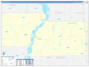 Marshall County, IL Wall Map Zip Code Basic Style 2022