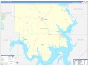 Marshall County, OK Wall Map Zip Code Basic Style 2022