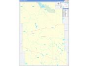 McHenry County, ND Wall Map Zip Code Basic Style 2022