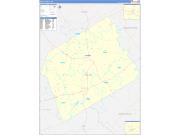 Milam County, TX Wall Map Zip Code Basic Style 2022