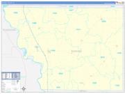 Monona County, IA Wall Map Zip Code Basic Style 2022