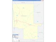 Montgomery County, MS Wall Map Zip Code Basic Style 2022