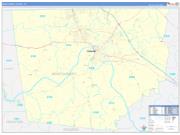 Montgomery County, TN Wall Map Zip Code Basic Style 2022