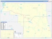 Morgan County, IL Wall Map Zip Code Basic Style 2023