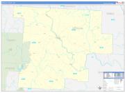 Morgan County, OH Wall Map Zip Code Basic Style 2022