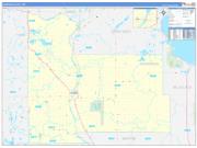Morrison County, MN Wall Map Zip Code Basic Style 2022