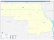 Morton County, ND Wall Map Zip Code Basic Style 2022