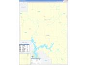 Moultrie County, IL Wall Map Zip Code Basic Style 2022