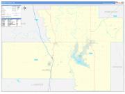 Murray County, OK Wall Map Zip Code Basic Style 2023