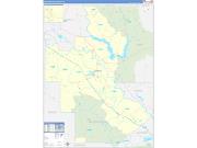 NatchitochesParish (County), LA Wall Map Zip Code Basic Style 2023