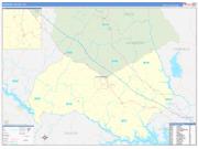 Newberry County, SC Wall Map Zip Code Basic Style 2023