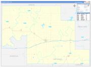 Okfuskee County, OK Wall Map Zip Code Basic Style 2022