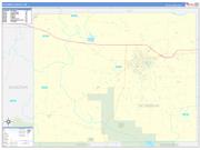Oktibbeha County, MS Wall Map Zip Code Basic Style 2022
