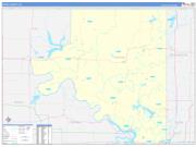 Osage County, OK Wall Map Zip Code Basic Style 2022