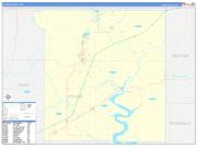 Ottawa County, OK Wall Map Zip Code Basic Style 2023