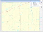 Paulding County, OH Wall Map Zip Code Basic Style 2022