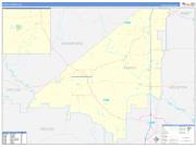 Peach County, GA Wall Map Zip Code Basic Style 2022