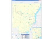 Peoria County, IL Wall Map Zip Code Basic Style 2023