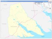 Perquimans County, NC Wall Map Zip Code Basic Style 2022