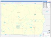 Perry County, IL Wall Map Zip Code Basic Style 2022