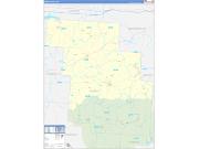 Perry County, OH Wall Map Zip Code Basic Style 2022