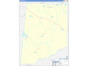 Pickens County, AL Wall Map Zip Code Basic Style 2023