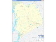 Pickens County, SC Wall Map Zip Code Basic Style 2022