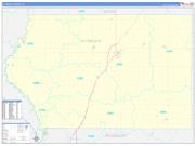 Plymouth County, IA Wall Map Zip Code Basic Style 2022
