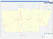 Polk County, GA Wall Map Zip Code Basic Style 2022