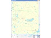 Portage County, OH Wall Map Zip Code Basic Style 2022