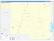 Prentiss County, MS Wall Map Zip Code Basic Style 2022