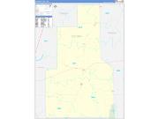 Quitman County, MS Wall Map Zip Code Basic Style 2022