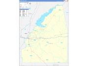 Rankin County, MS Wall Map Zip Code Basic Style 2022