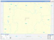 Ransom County, ND Wall Map Zip Code Basic Style 2022