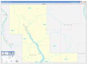 Renville County, ND Wall Map Zip Code Basic Style 2022