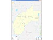 RichlandParish (County), LA Wall Map Zip Code Basic Style 2023