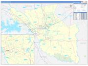 Richland County, SC Wall Map Zip Code Basic Style 2023