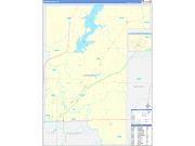Rogers County, OK Wall Map Zip Code Basic Style 2023