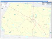 Ross County, OH Wall Map Zip Code Basic Style 2022