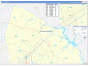 Rowan County, NC Wall Map Zip Code Basic Style 2022