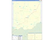 Saline County, IL Wall Map Zip Code Basic Style 2022